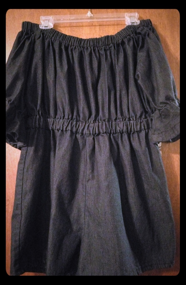 Dark Denim Romper Plus Size 2x NWOT